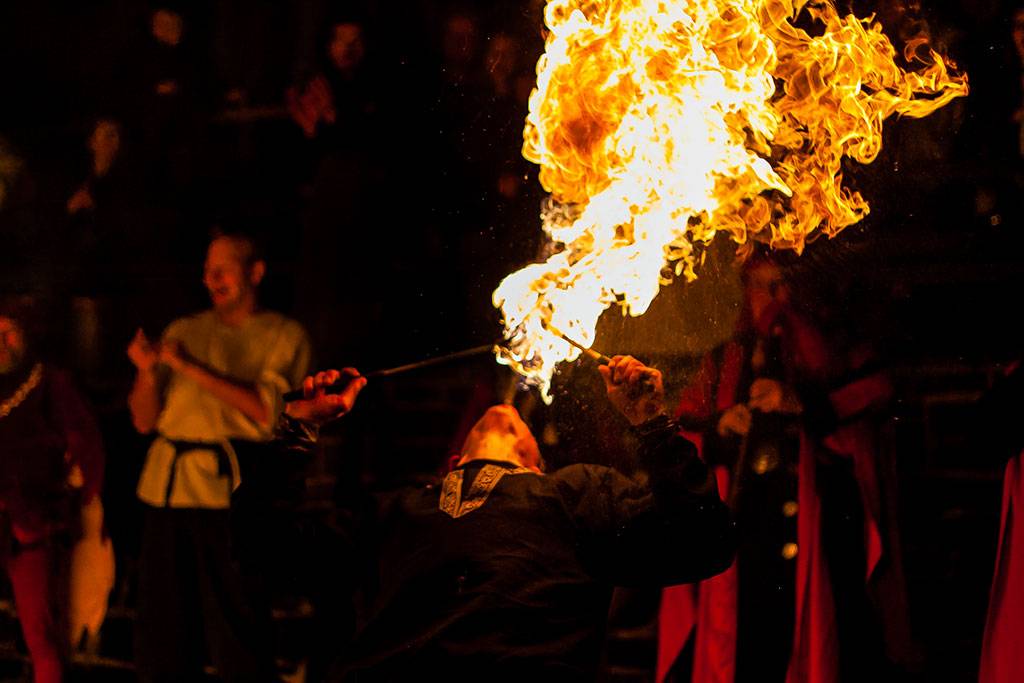 Feuershow zu Silvester